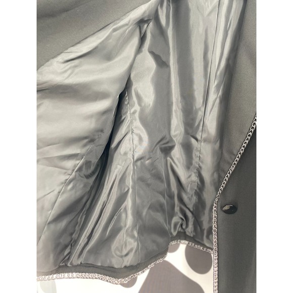 Kasper Woman NWT One Button Shawl Collar Jacket Chain Detail Blazer Blk 22W New - Picture 6 of 10